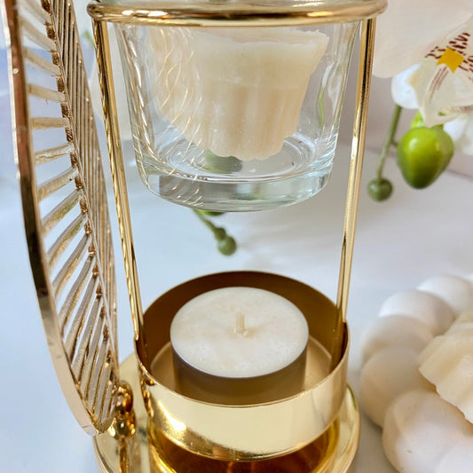 Le Brûle-parfum Palma avec sa feuille de palme en métal