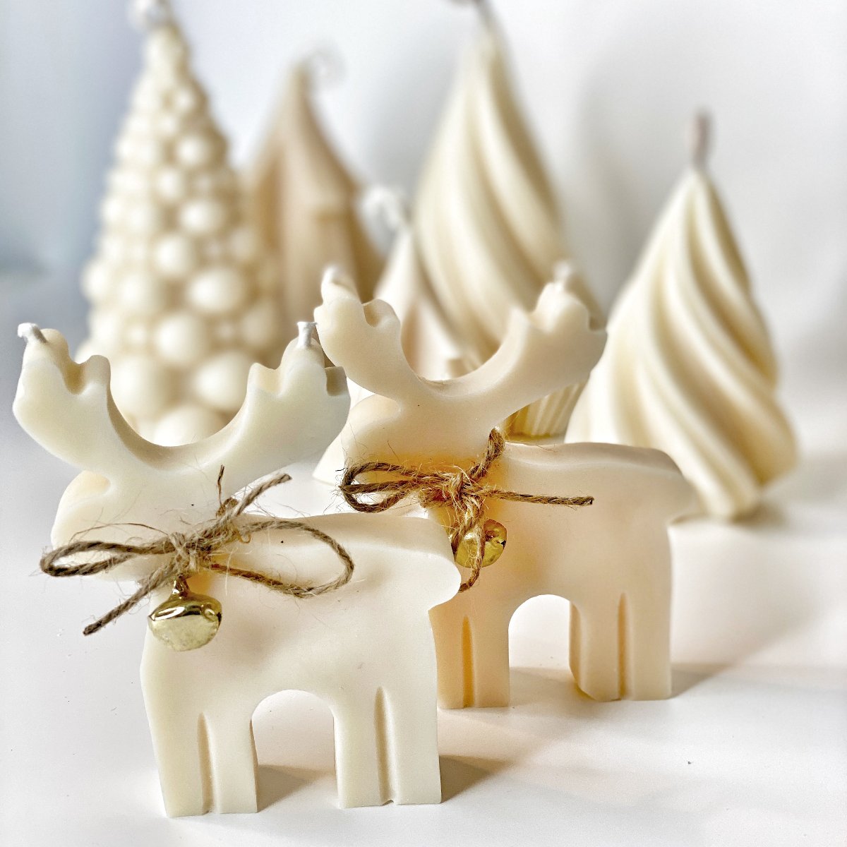 Bougie en forme d'Élan, parfumée pour fêter l'arrivée de Noël