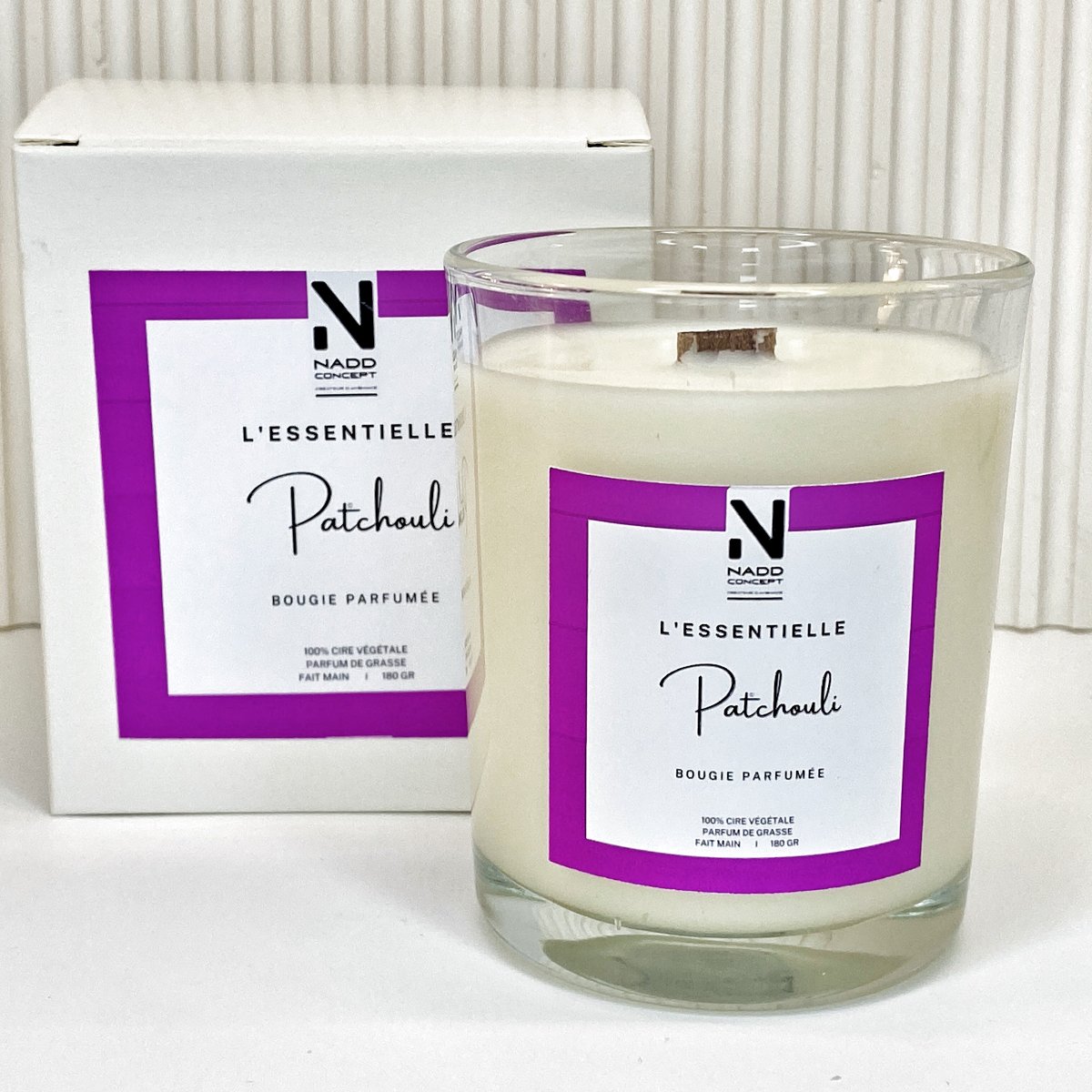 Bougie végétale au parfum patchouli