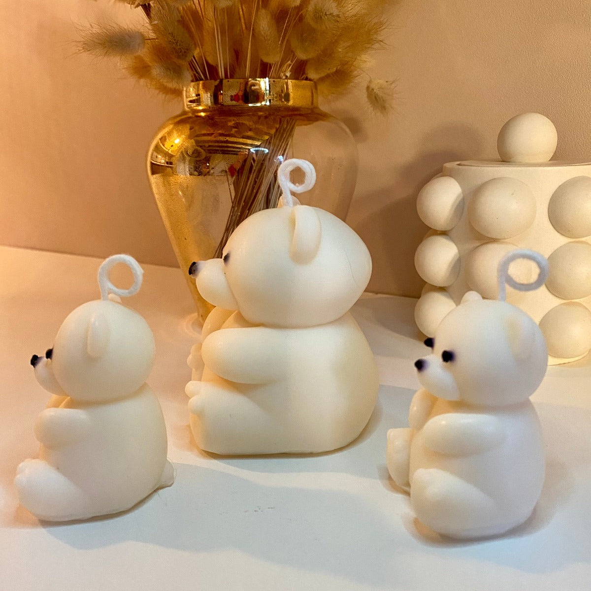Plaisir d'offrir nos oursons de noel, bougies parfumées