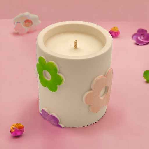 Bougie parfumée pot jesmonite