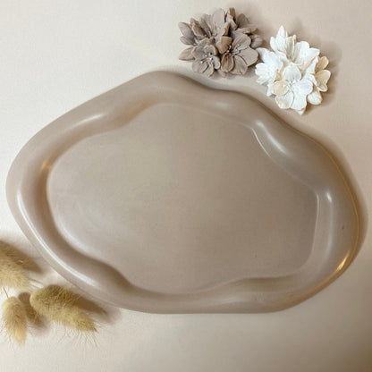 Plateau Nuage ombre brulée en Jesmonite