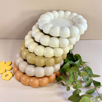 Plateau rond Bubble en Jesmonite 